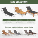 Waterproof Grey Chaise Lounge Cushions