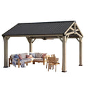 Aoxun Cedar Wood Garden Pavilion