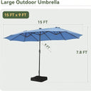 Double Sided Patio Umbrella For Outdoors