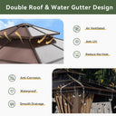 8X8 Ft Hardtop Garden Shade Canopy