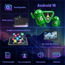 10.1 Inch Android 16 Tablet Bundle Complete Set 24GB(3+21) Intelligent RAM 64GB ROM Support 2TB TF Expansion 1280*800 HD LCD Screen Widevine L1 6000mAh Battery Dual Camera Keyboard Mouse Case Stylus Earphones Charger Kit Blac