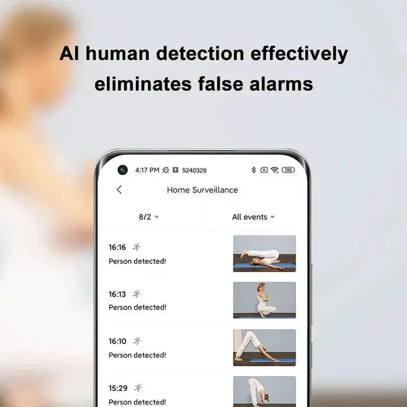 Smart Home Camera 2K Night Vision AI Detection System