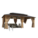 12x20FT Gazebo With Privacy Curtain
