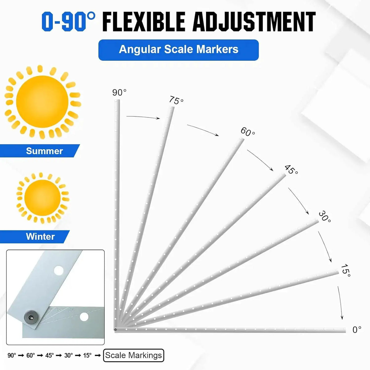 ECO-WORTHY Upgraded 45in Solar Panel Mount Brackets, with Foldable Tilt Legs, Suitable for 2pcs 100W/1pcs 200W 300W 400W