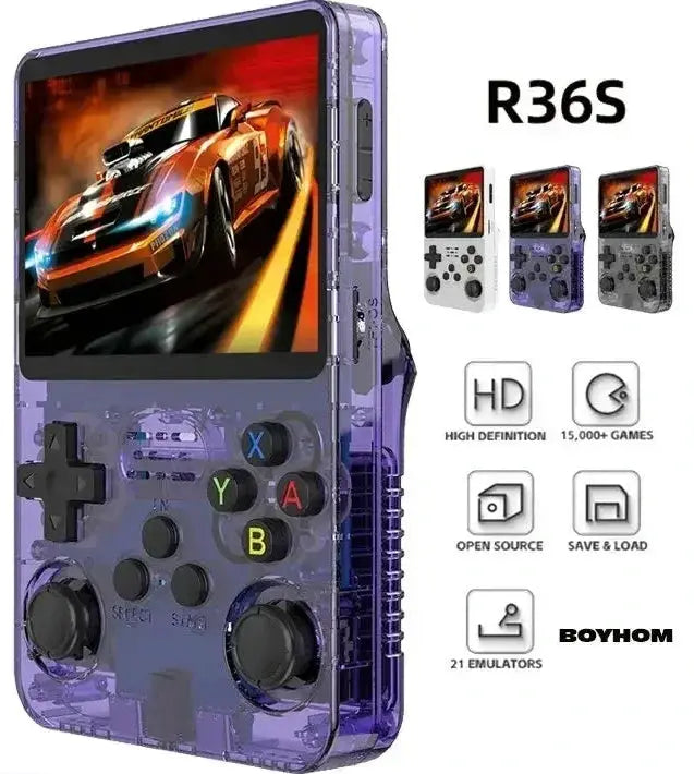 Boyhom R36S Retro Handheld Game Console With 64GB Storage