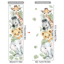 Forest Animals Cartoon Door Sticker Charming Watercolor Decor