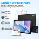 X108 10.1 Inch Full‑HD Tablet PC Android 16 Octa‑Core A537 30GB(6+24GB Virtual) 128GB ROM 1TB Expand Widevine L1 Gemini AI Assistant 3D Face Unlock 5MP+8MP Camera Complete Bundle With Keyboard Mouse Stylus Case Earphones