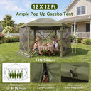 Instant 12x12Ft Pop Up Canopy Tent