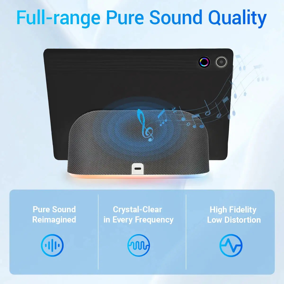 BUFO A10PRO 10.1 Inch A523 Octa Core Tablet 14GB(3+11G) RAM 64GB ROM Android 14 1280*800 HD LCD Screen 5000mAh Battery Detachable Speaker Dock Face Unlock Widevine L1 TF Card Up to 1TB Tablet PC