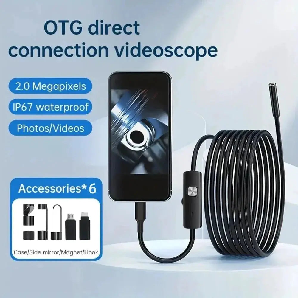 8mm 1080P Car Endoscope Boroscope For iPhone Android Type C - Plug And Play - stepyours.com
