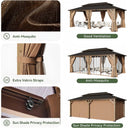 12x20FT Gazebo With Privacy Curtain