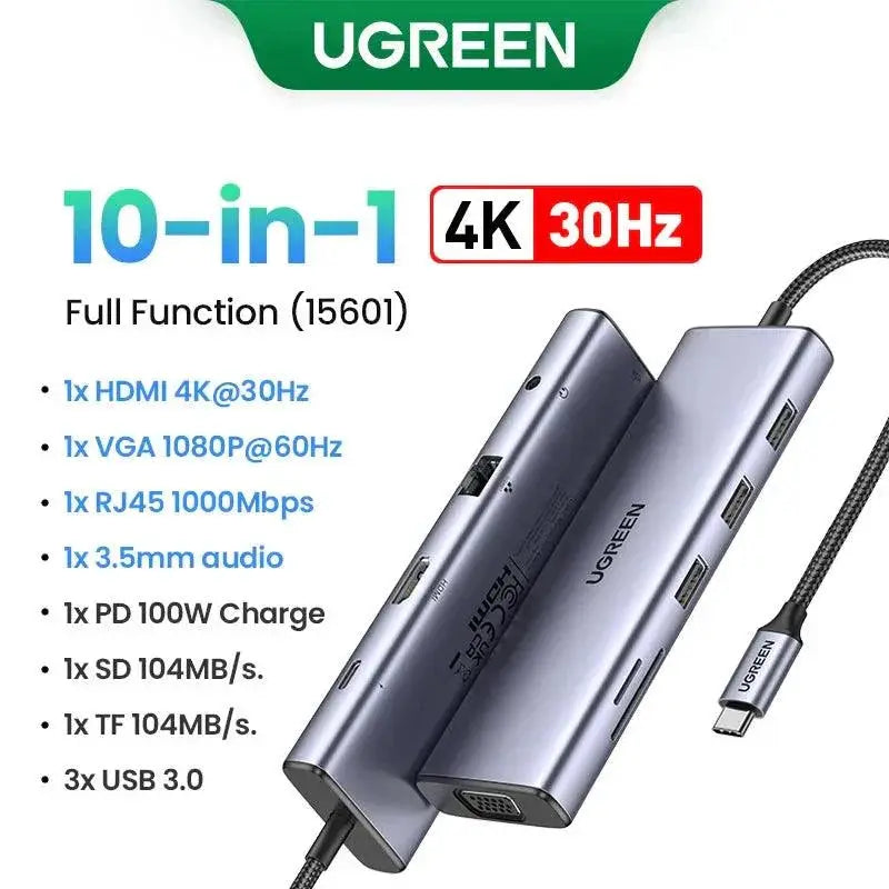UGREEN USB C Hub With 4K HDMI And RJ45 Ethernet For Laptops