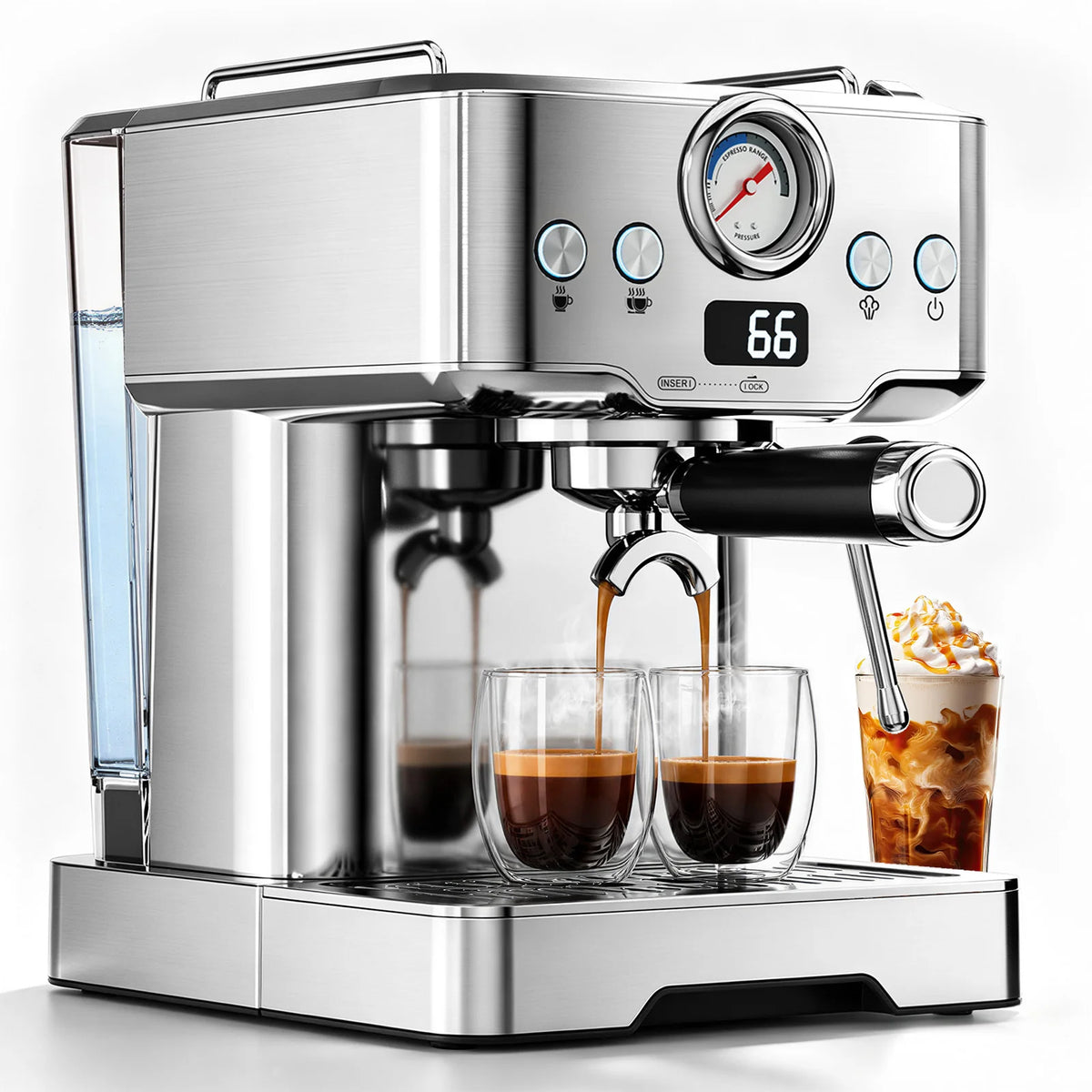 Ultra Espresso Machine, Barista Espresso Maker with Steam Wand | — product view 1