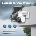 LTE Solar Security Camera Outdoor No WiFi, Cellular Wireless