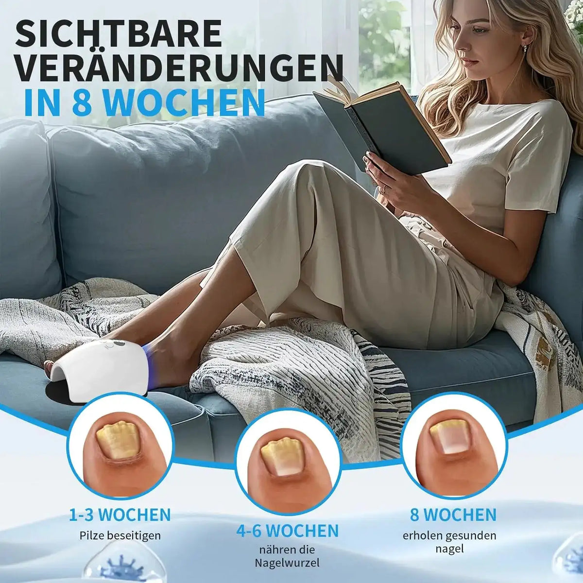 Fungal Nail Treatment Device Blue Light Therapy LEDs Toenail — product view 6