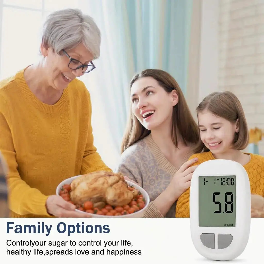 Blood Glucose Monitor Diabetes Tester Kit Medical Blood Sugar — product view 3
