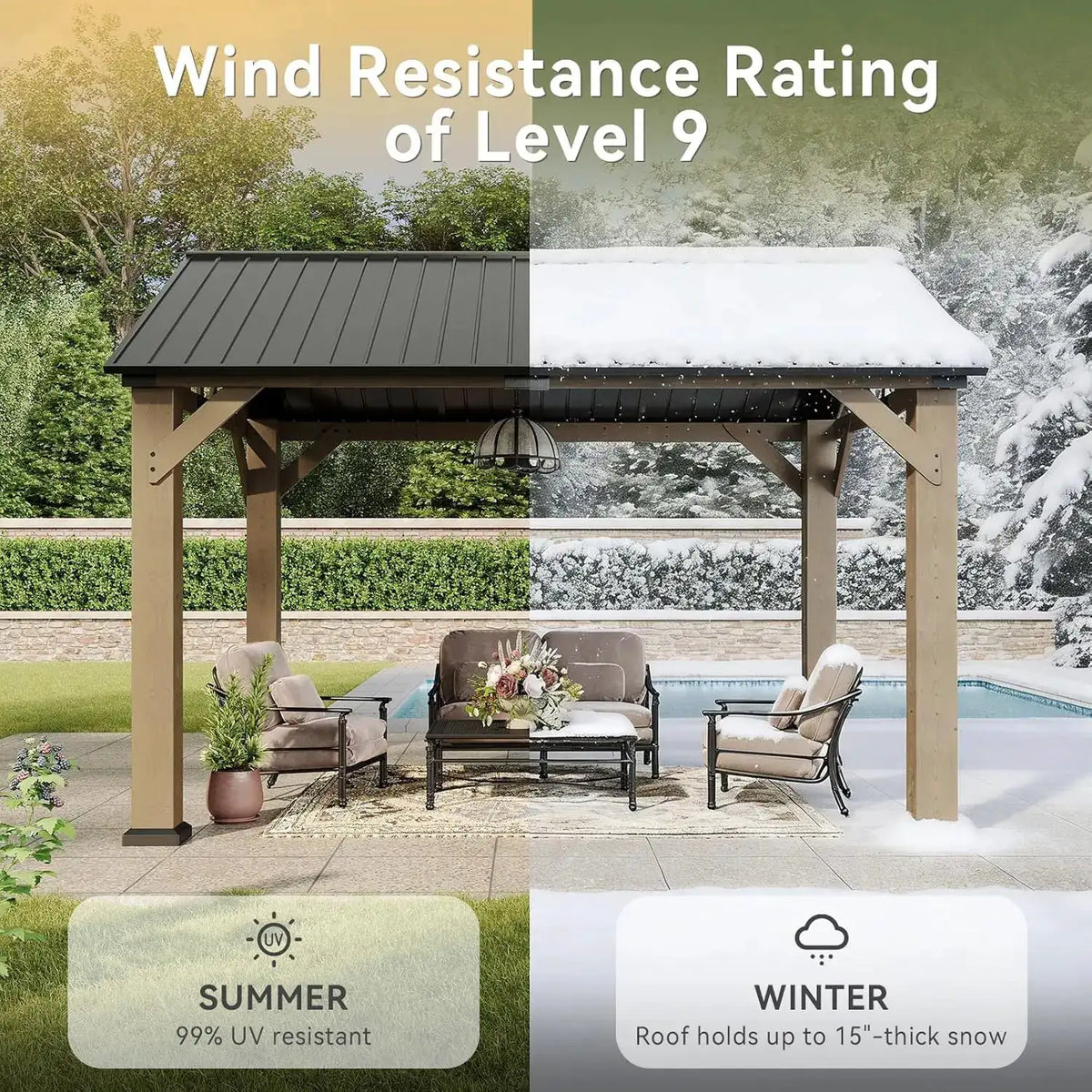 Nordivale 12x10ft Outdoor Gazebo