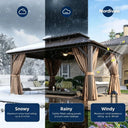 Nordivale 12x16 Metal Gazebo Pavilion