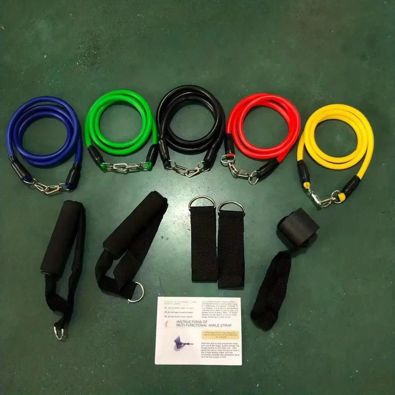11-Piece TPE Resistance Bands Set with Accessories for Workout - OurLum.com