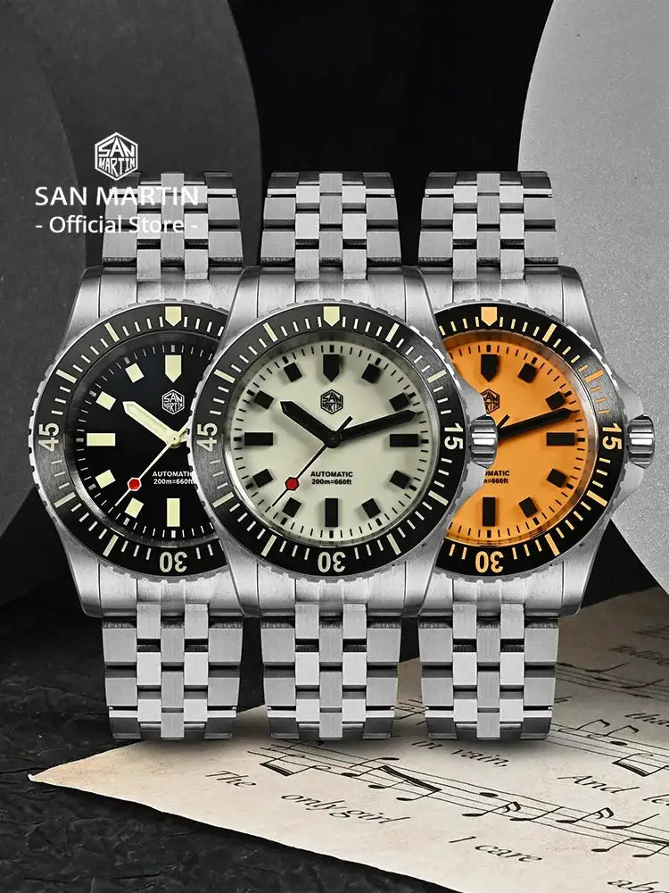 San Martin Automatic Diver Watch - White product image