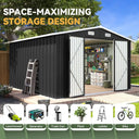 Nordivale 10x12ft Metal Storage Shed