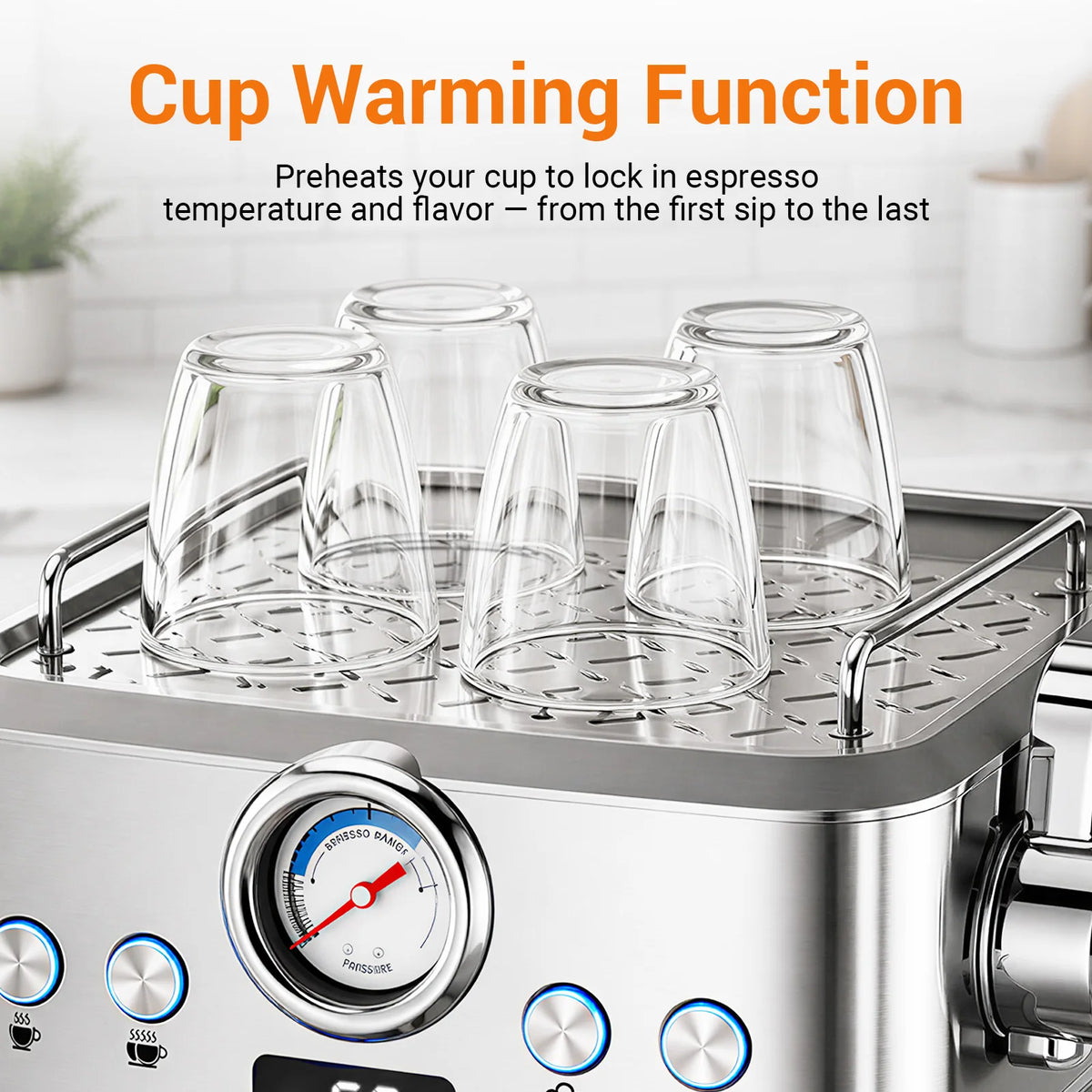Ultra Espresso Machine, Barista Espresso Maker with Steam Wand | — product view 6