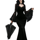 Gothic Cutout Bell Sleeve Dress