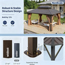Nordivale 12x16 Metal Gazebo Pavilion