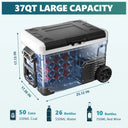 EKOJUCE Volt Refrigerator, Electric Cooler, Portable Freezer With Wheels