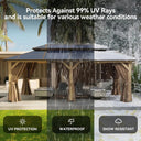 12x20FT Gazebo With Privacy Curtain