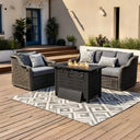 Rectangular Propane Fire Pit Table