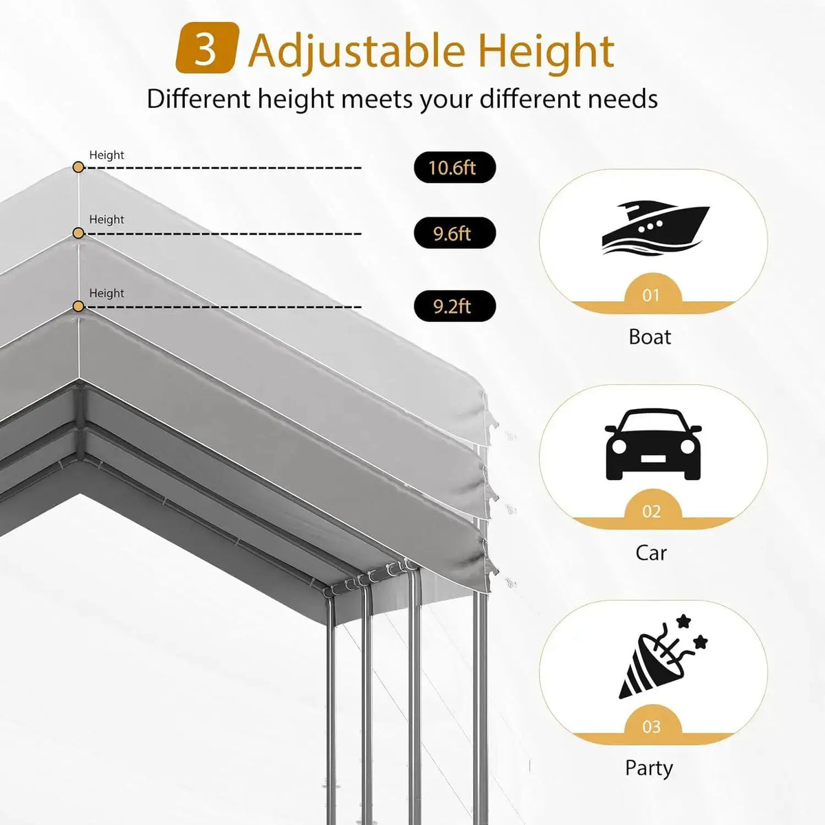 Heavy Duty Galvanized Steel Carport