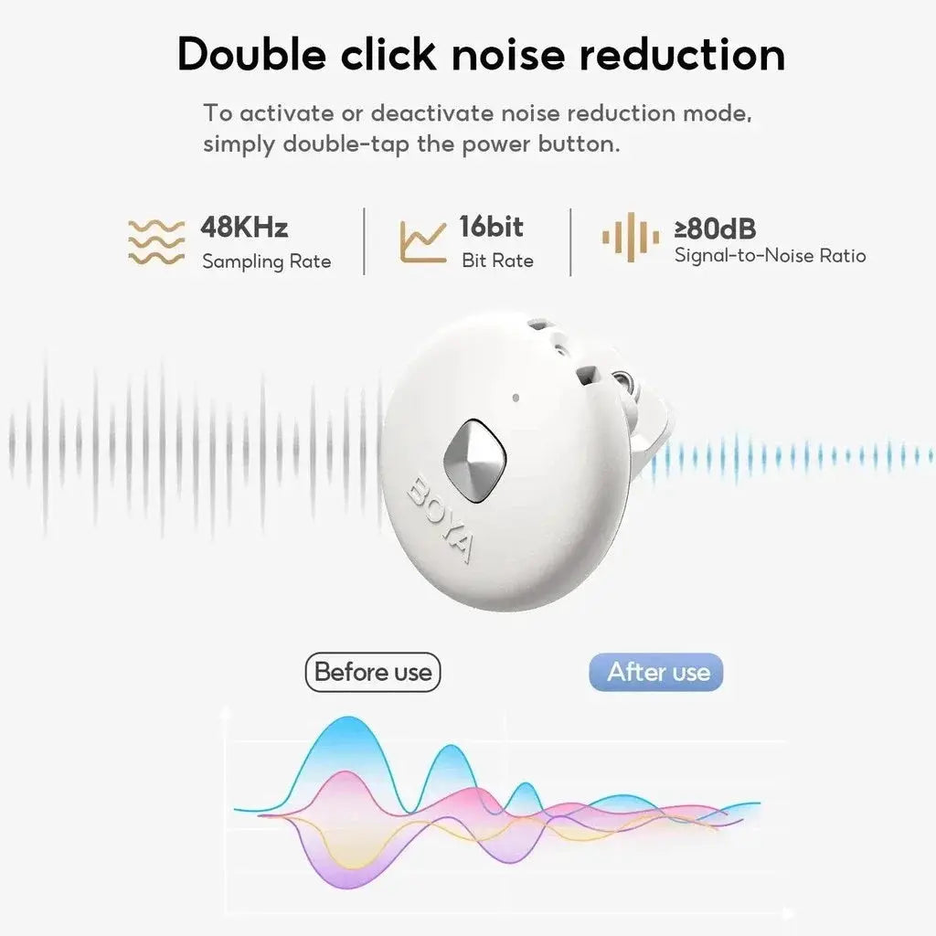 BOYA Omic D/U Wireless Lavalier Lapel Microphone for iPhone iPad Android Type-c Smartphone Youtube Live Recording Interview Vlog