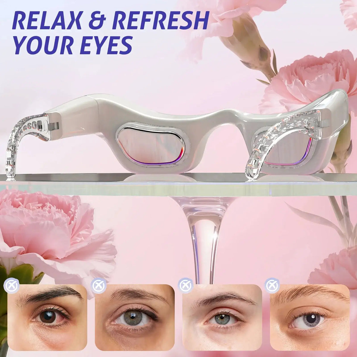LED Eye Massager Hot Cold Compress Color Light Therapy — product view 7