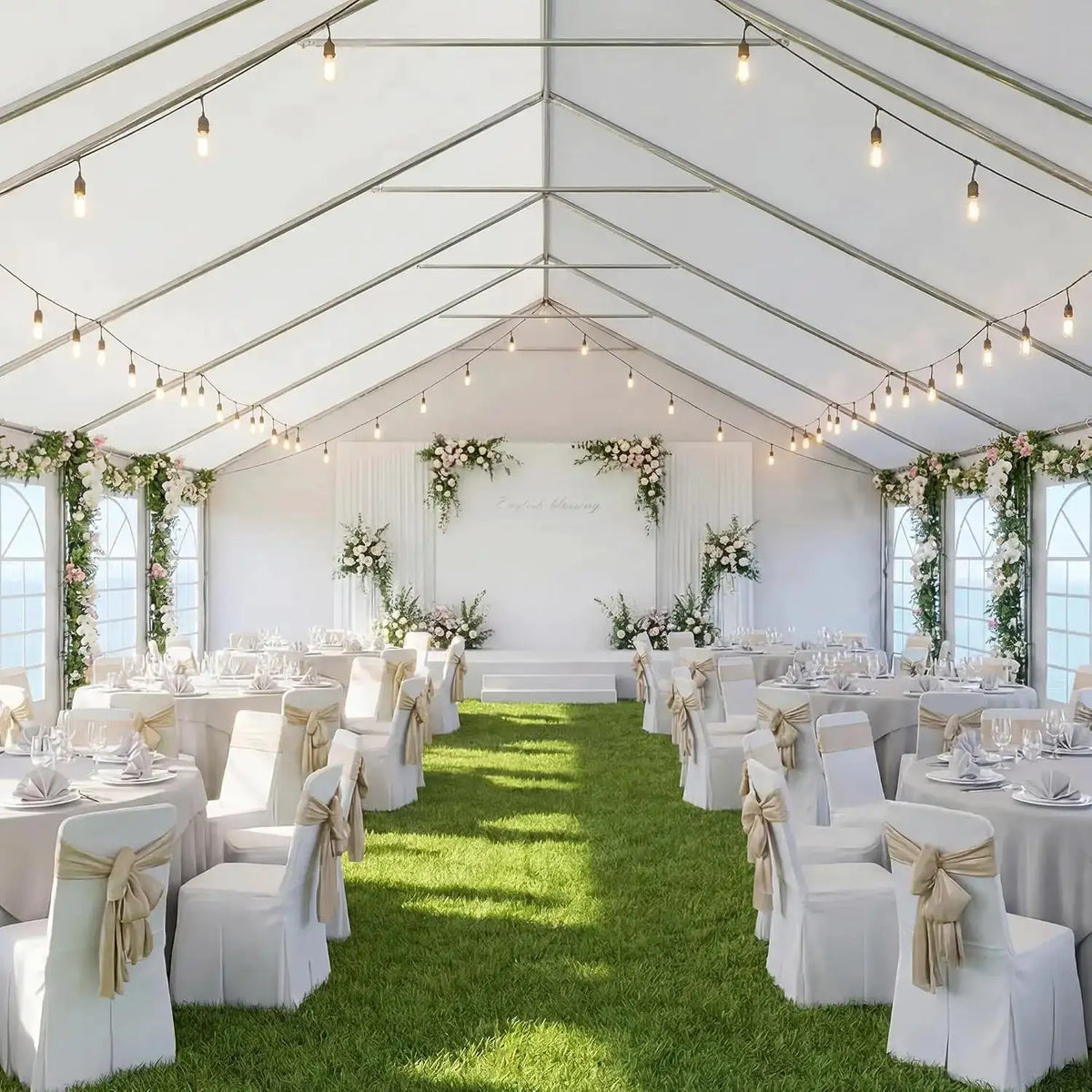 32x16 HDPE Party Tent Heavy Duty Canopy For Weddings And Events
