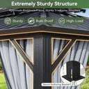 12x10ft Galvanized Steel Gazebo