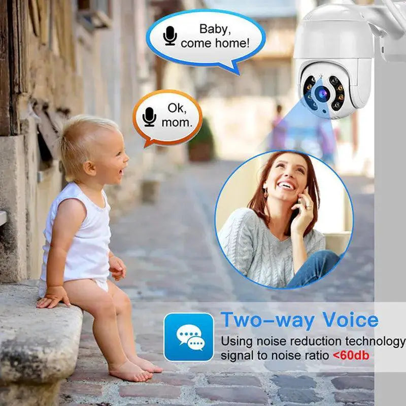 HD Wireless PTZ Security Camera With Color Night Vision