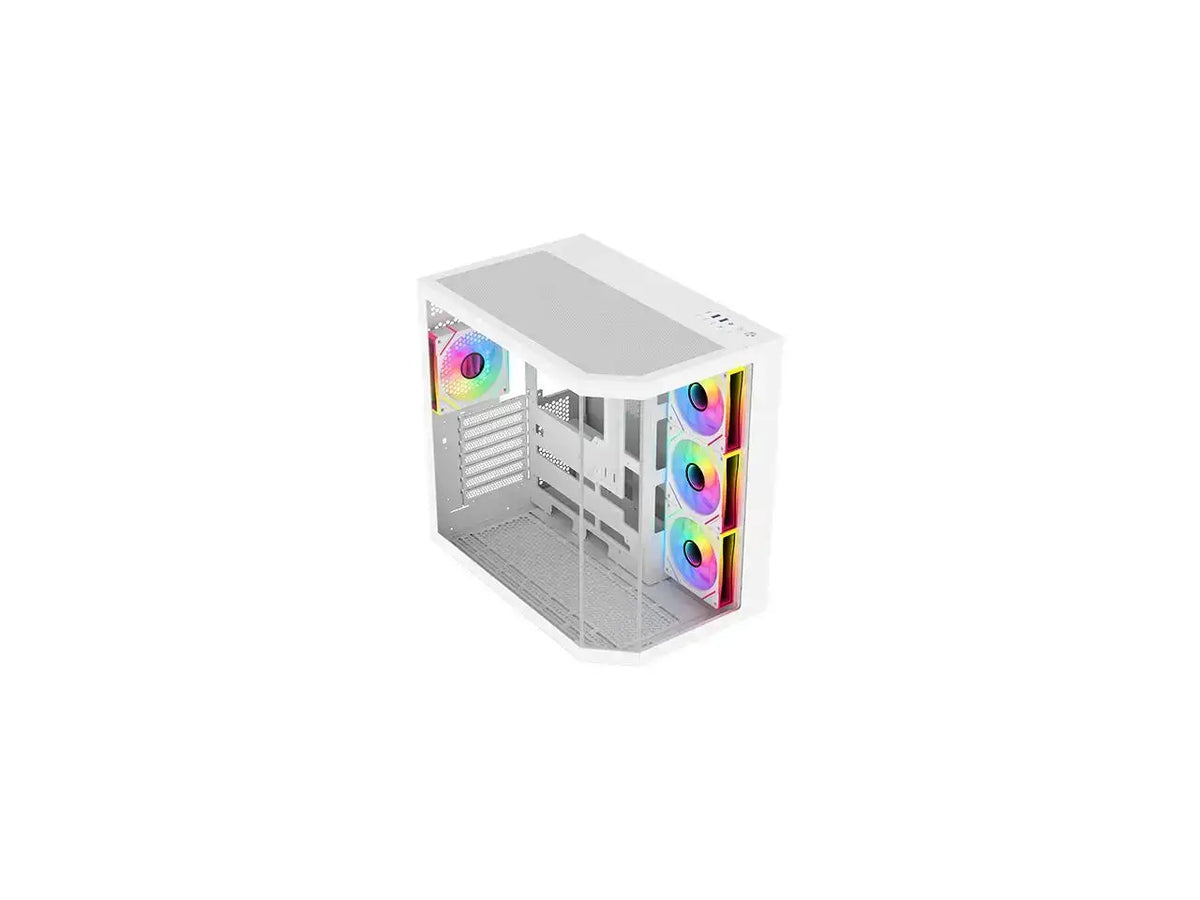 DIYPC White Dual-Chamber PC Case — product view 2