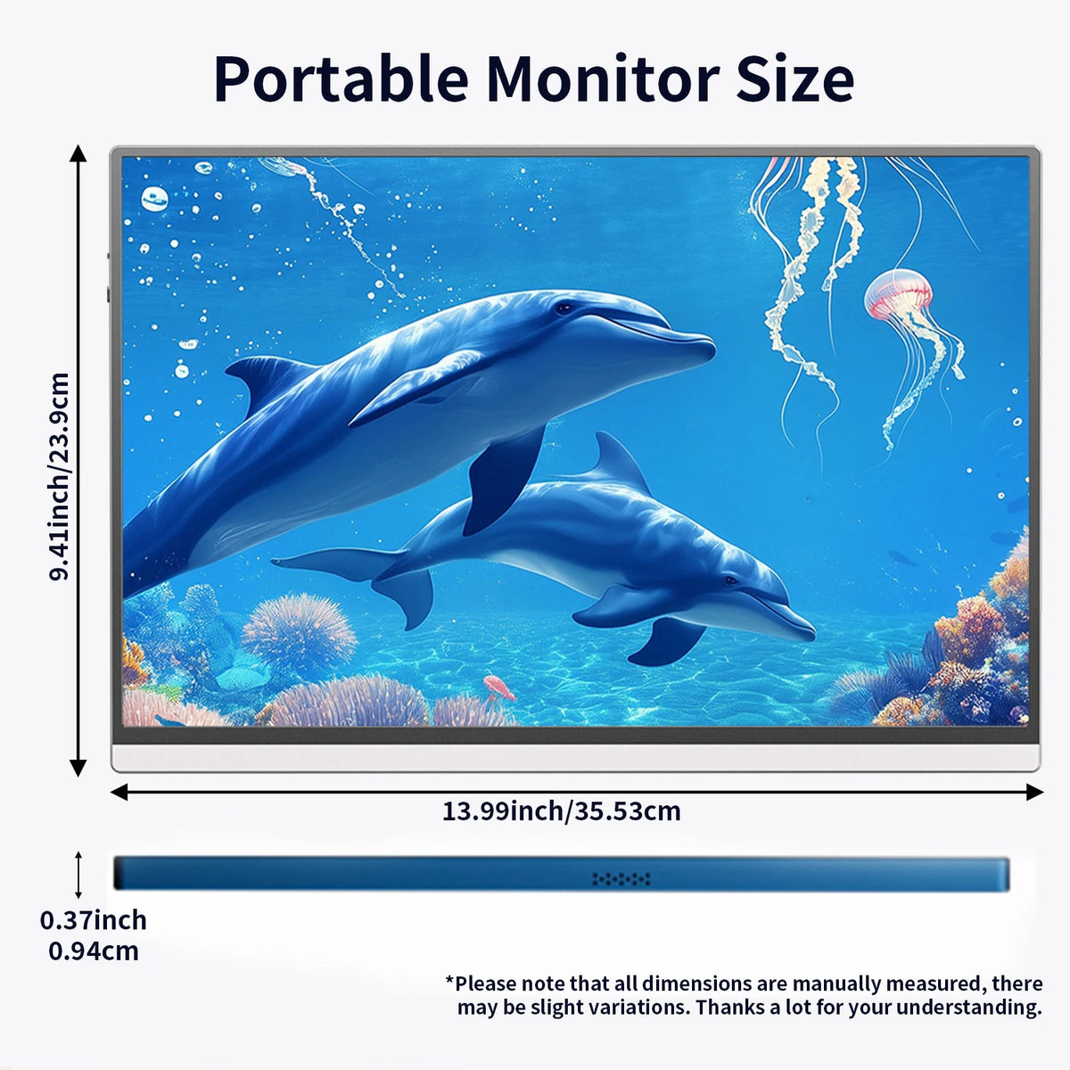 inch VEOUT Portable Monitor with USB-C IPS, Freesync HDMI Gaming — product view 2