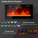 36 Inch Led Electric Fireplace Heater