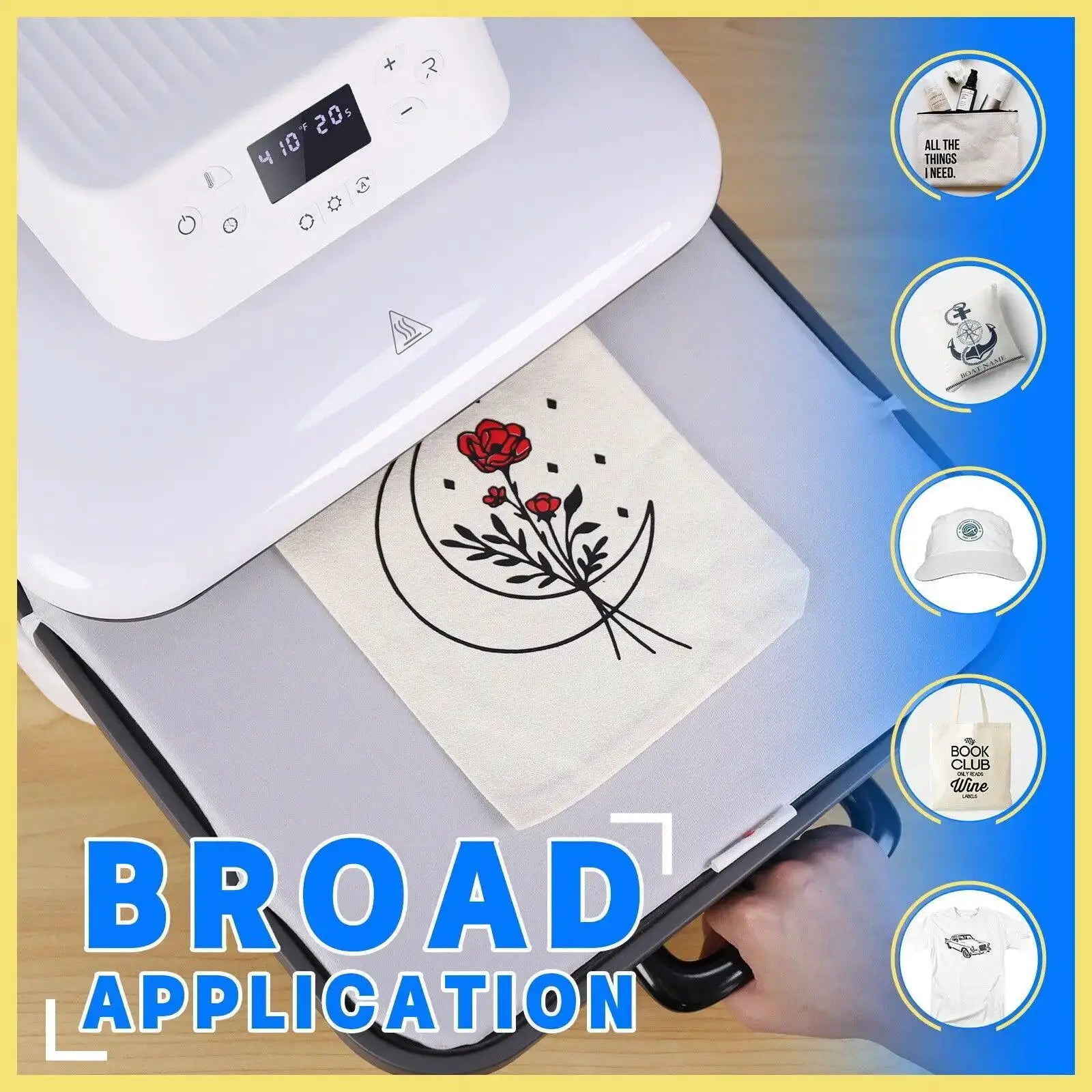 HTVRONT 15x15 Inch 1500W Auto Heat Press For T Shirts