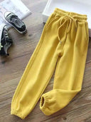 Winter Fleece Harem Joggers Drawstring Women