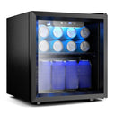 EKOJUCE Glass Door Mini Fridge, Countertop Beverage Refrigerator