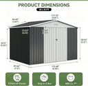 Outdoor Metal Garden Storage Shed