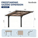 Nordivale 8x10 Ft Metal Gazebo Shelter