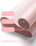 Pink Desk Mat Leather Protective Cover Anti-slip Gaming Mats