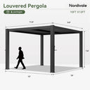 Adjustable Louvered Metal Pergola Kit
