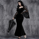 Gothic Cutout Bell Sleeve Dress