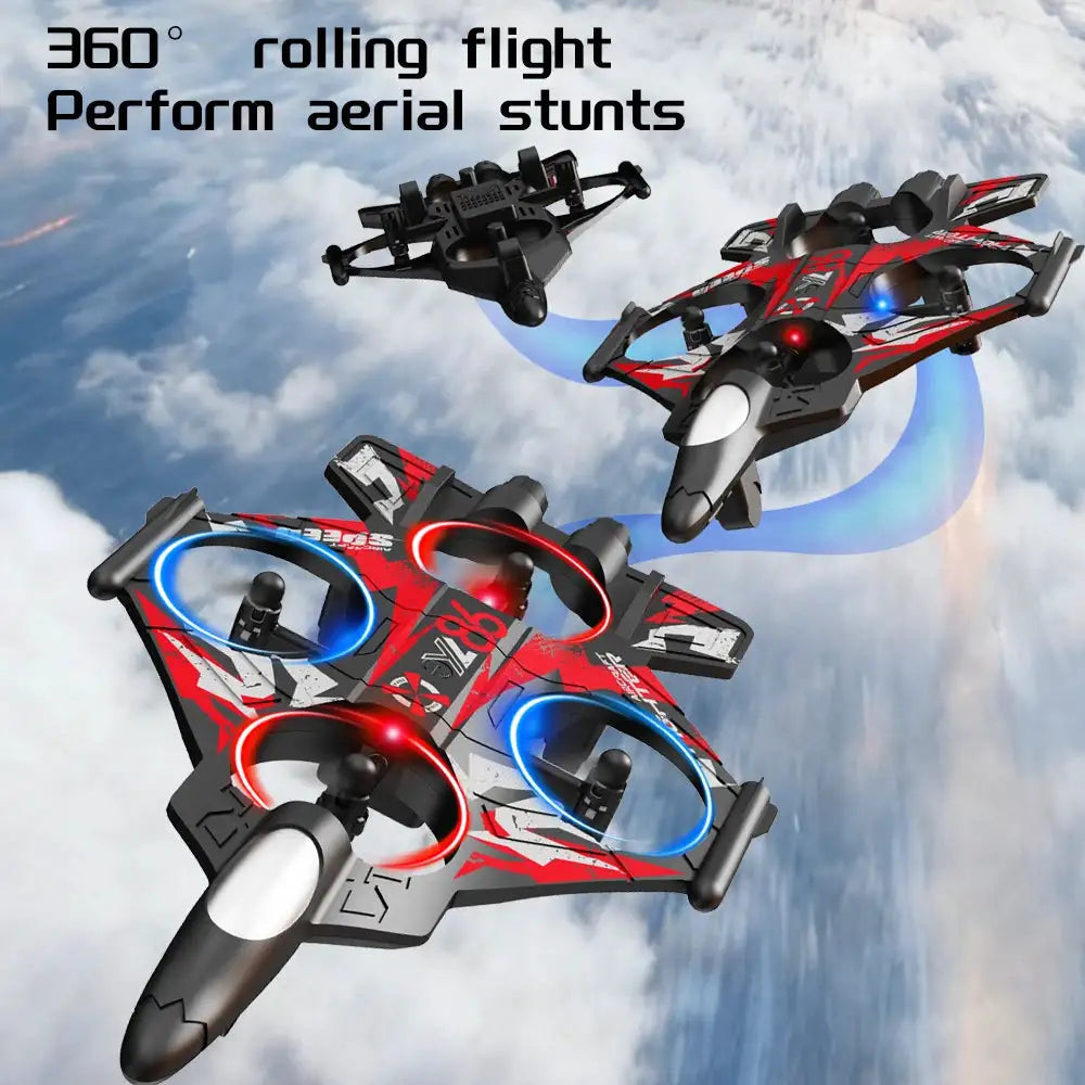 2026 New YL86 2.4G Remote Control Fighter Drone UAV, 360° Stunt Rolls, Optical Flow Positioning, Headless Mode, Quadcopter with Camera Christmas Gift