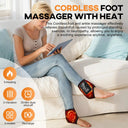 Cordless Foot Ankle Massager with Heat Vibration Heating Pad for Feet Pain Relief Led Touch Screen Ankle Brace Wraps SupportBelt